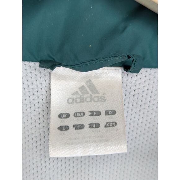 Vintage Adidas Y2K Track Jacket Sz XL Green White Stripes Blokecore - Picture 9 of 13